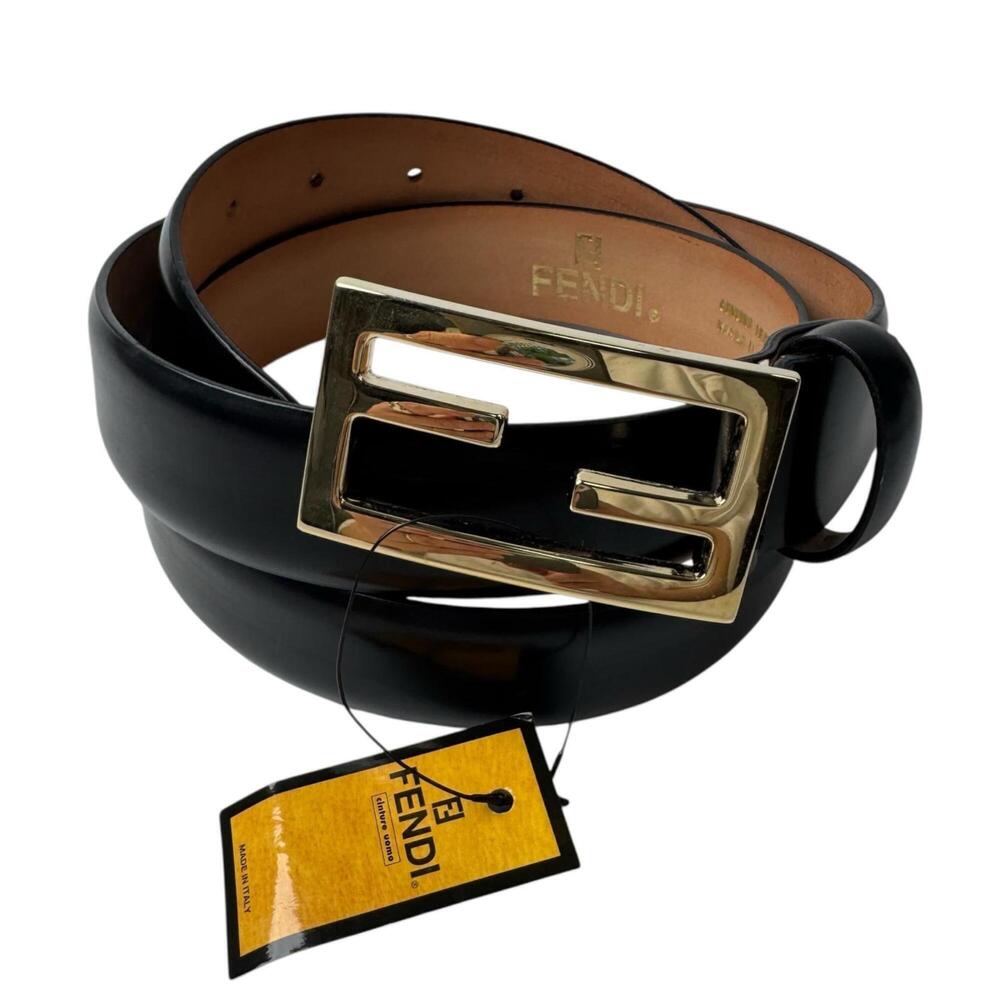 Fendi FF logo buckle leather belt 100 115 115014 Men's